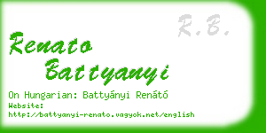 renato battyanyi business card